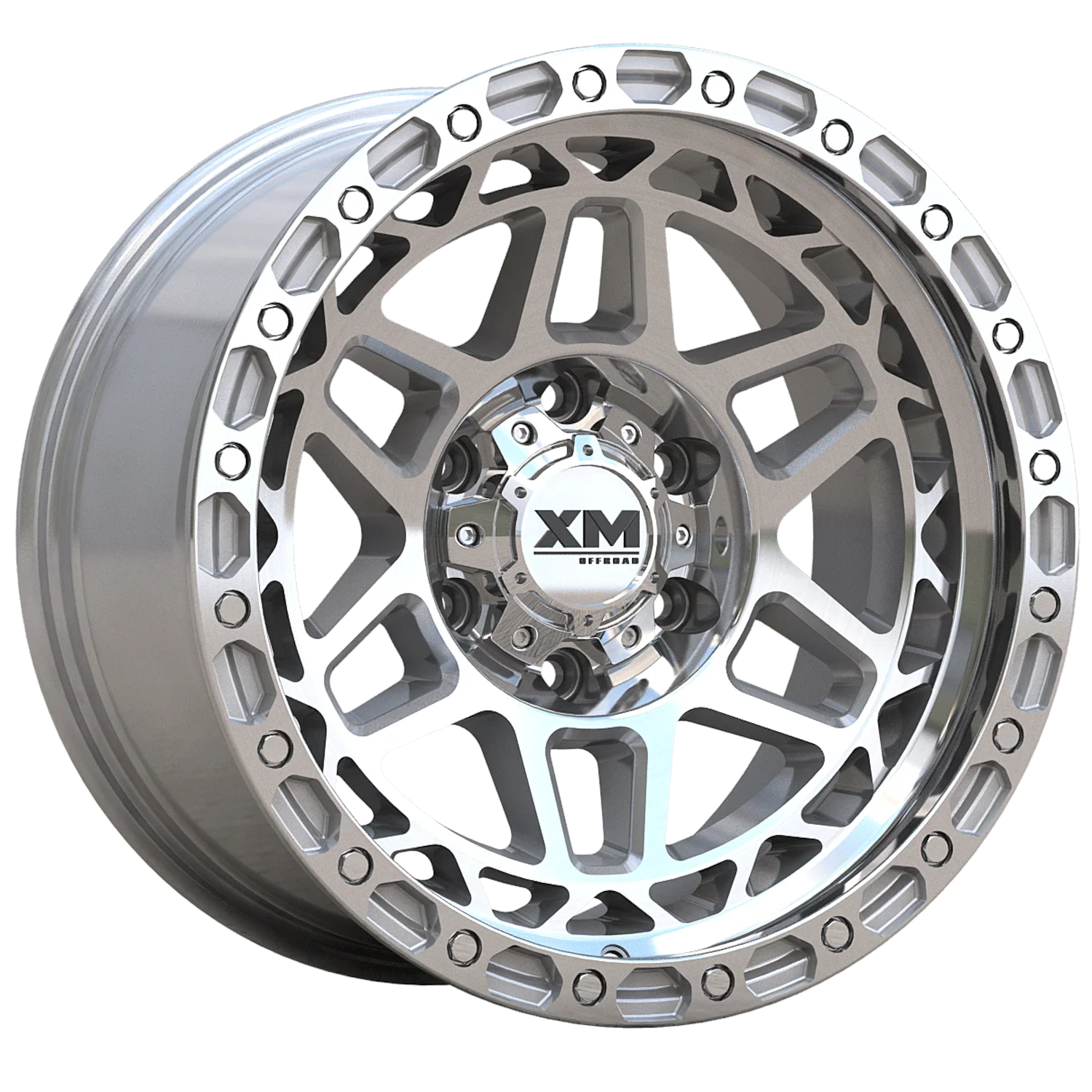 Silver Machined Xtreme Mudder XM-700 Wheels